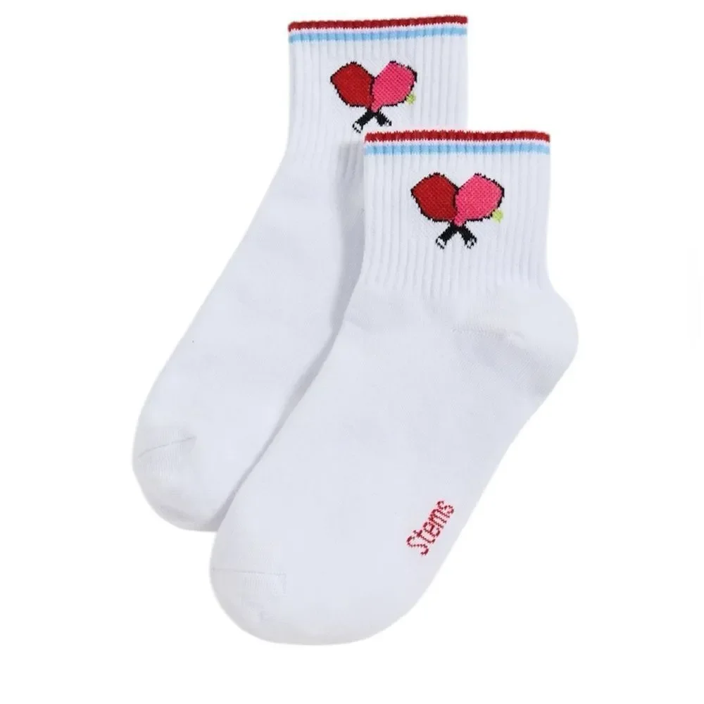 STEMS bundle of TWO crew socks 1)Golf Lettuce Edge 2) pickleball racket socks